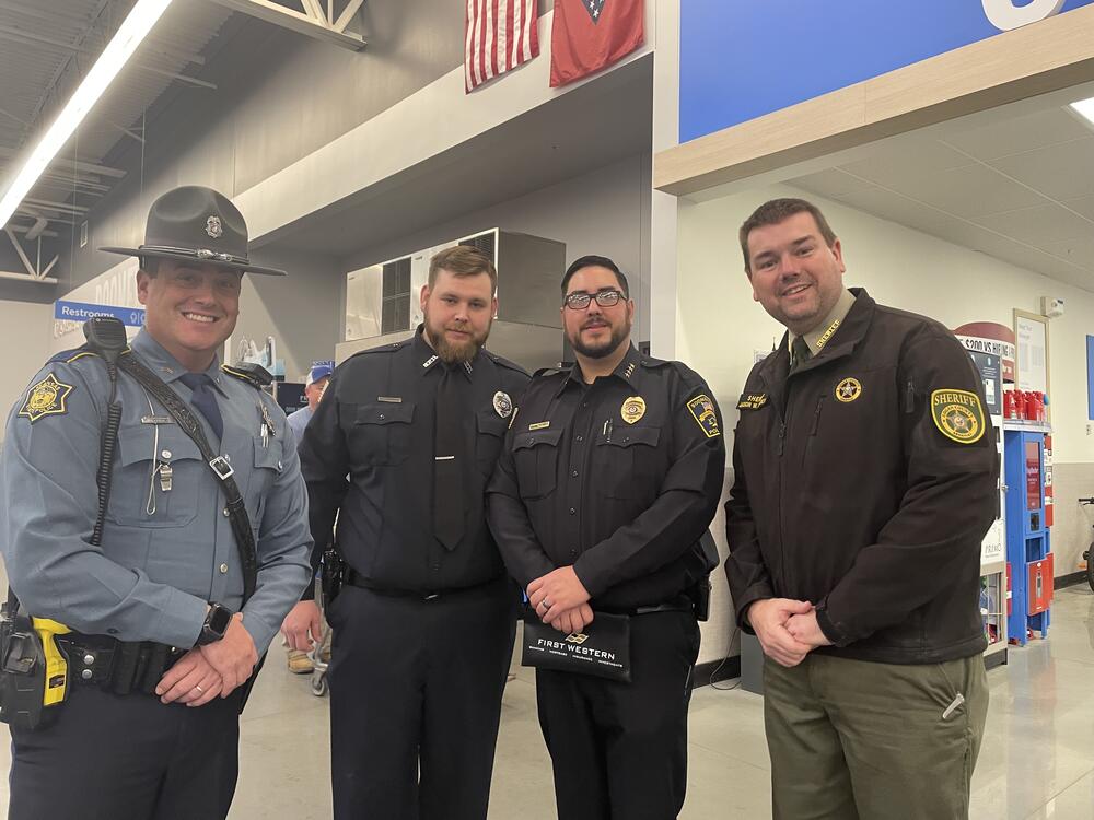 Shop with a Cop at the Booneville Walmart