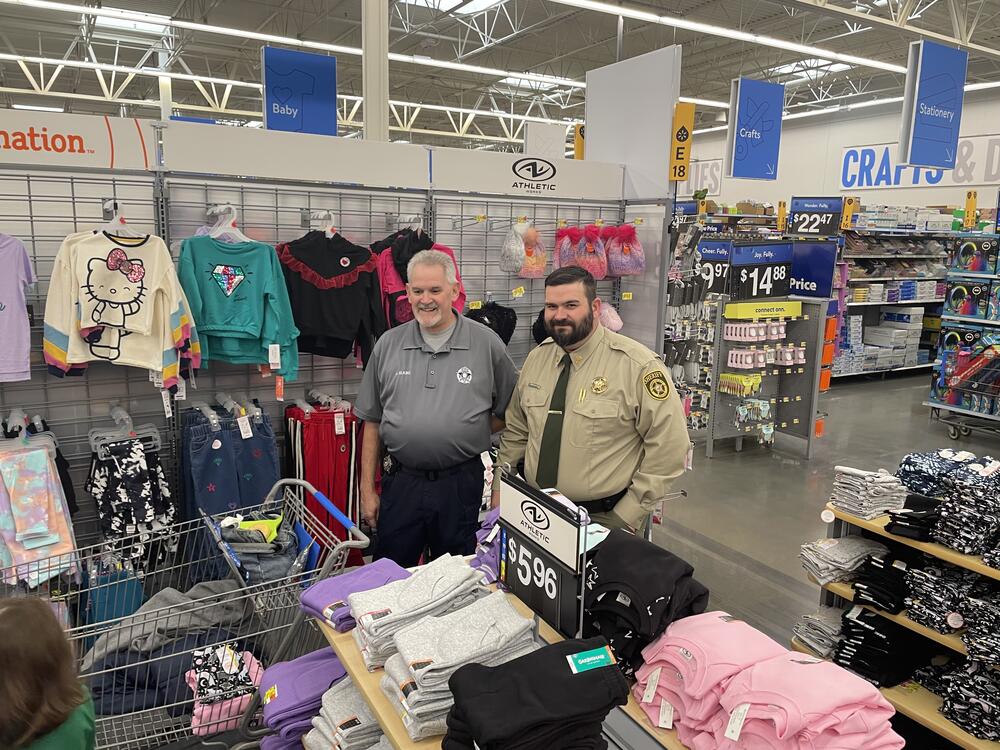 Shop with a Cop at the Booneville Walmart