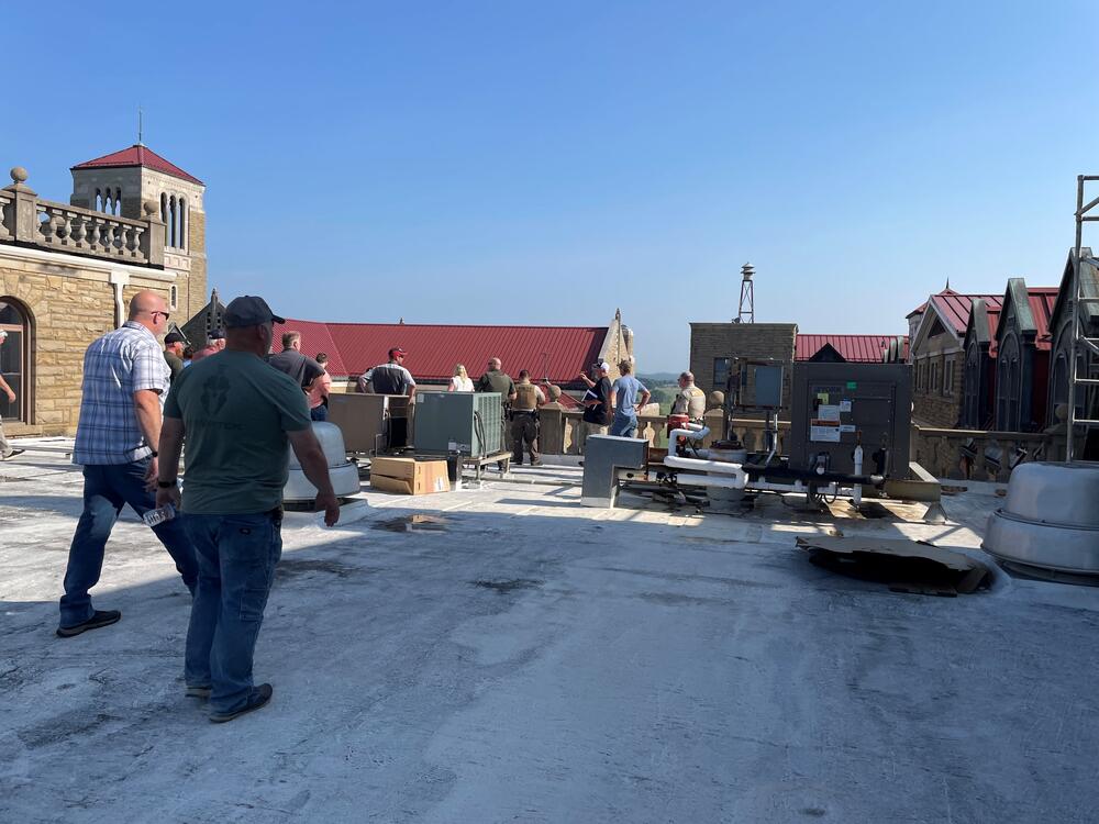 First Responders on Abbey Roof