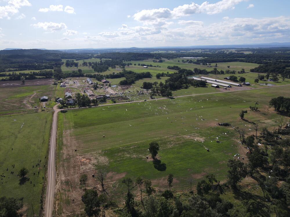 Aerial Photo of Tornado Damage