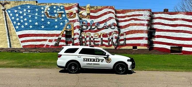 Deputy Vehicle at the Magazine Flag Mural