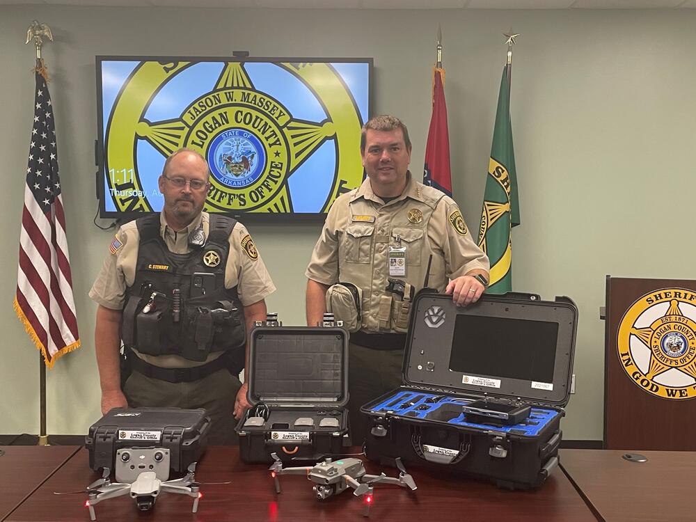 Photo of the Drone Team Members and Equipment