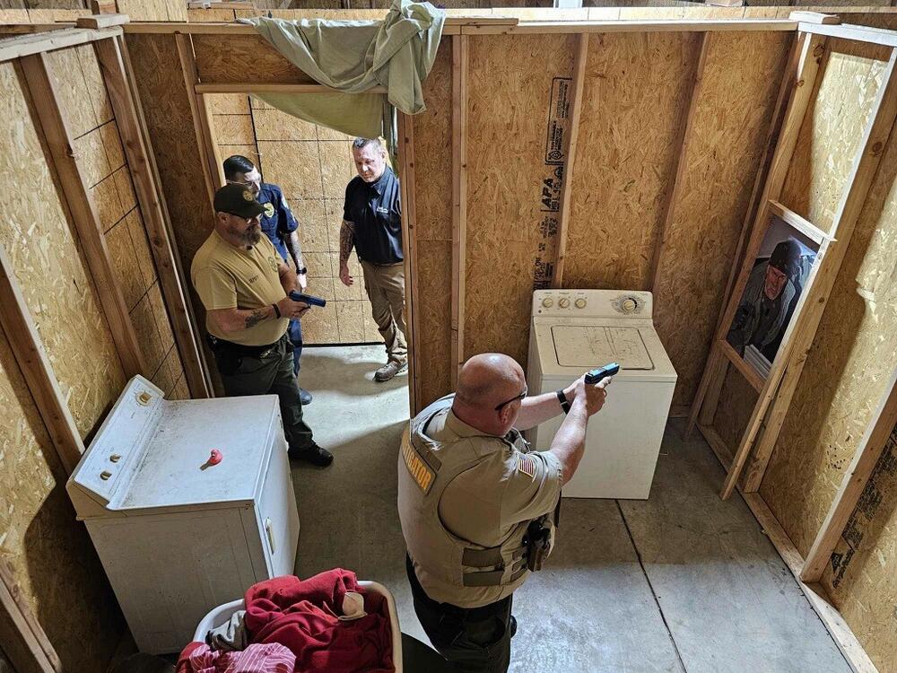 Deputies Practicing Entering a Room for Active Shooter