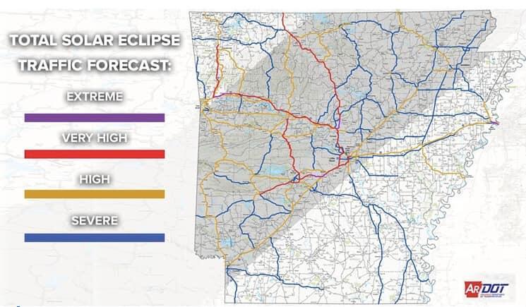 2024 Solar Eclipse Traffic Map