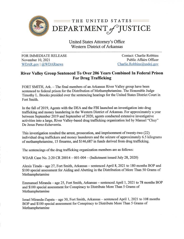 U.S. Attorney Press Release Page 1